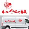 Universal Red Waterproof Car Body Camper RV Truck Decoration Brand New Car Sticker Durable Hote Sale Professional