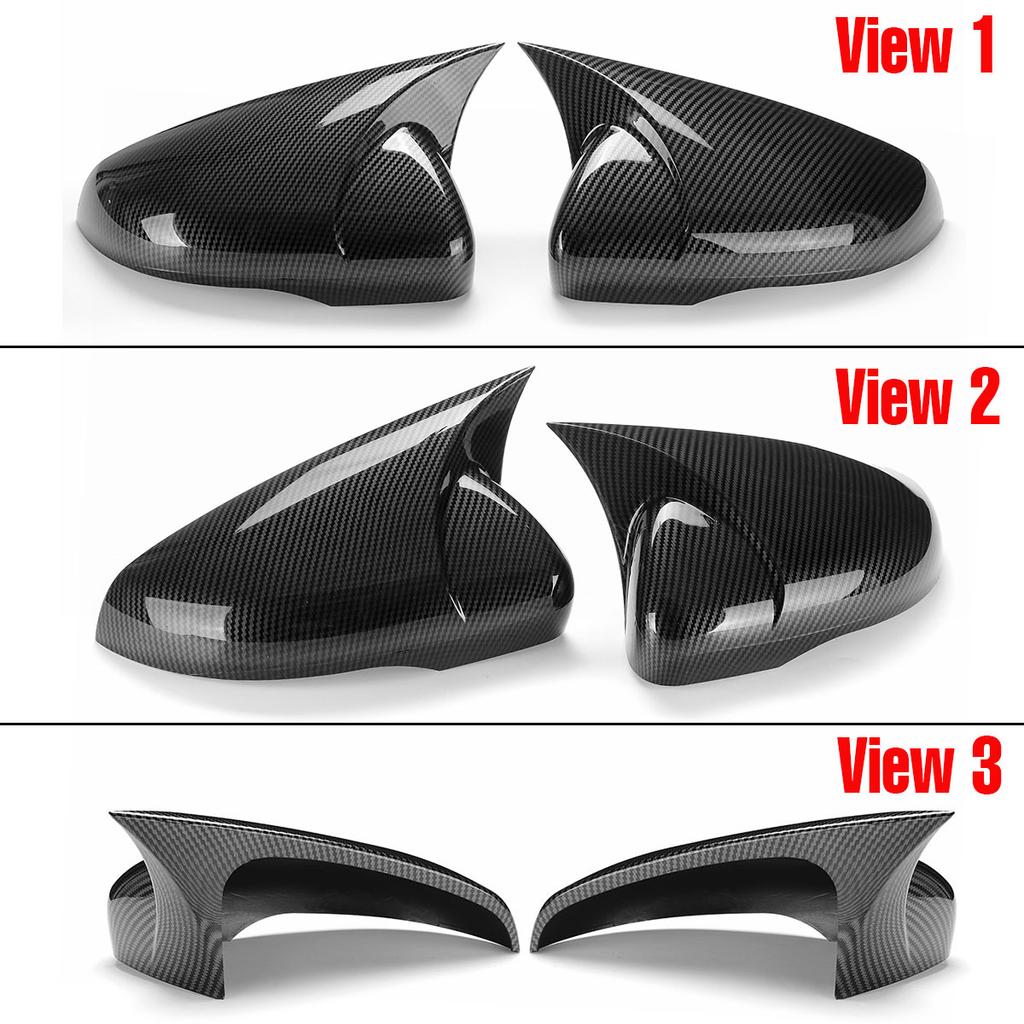 Rhyming Wing Mirror Cover Rearview Mirror Caps Case OX Horn Style Fit For VW Golf MK6 GTI GTD R 2009 - 2013 Car