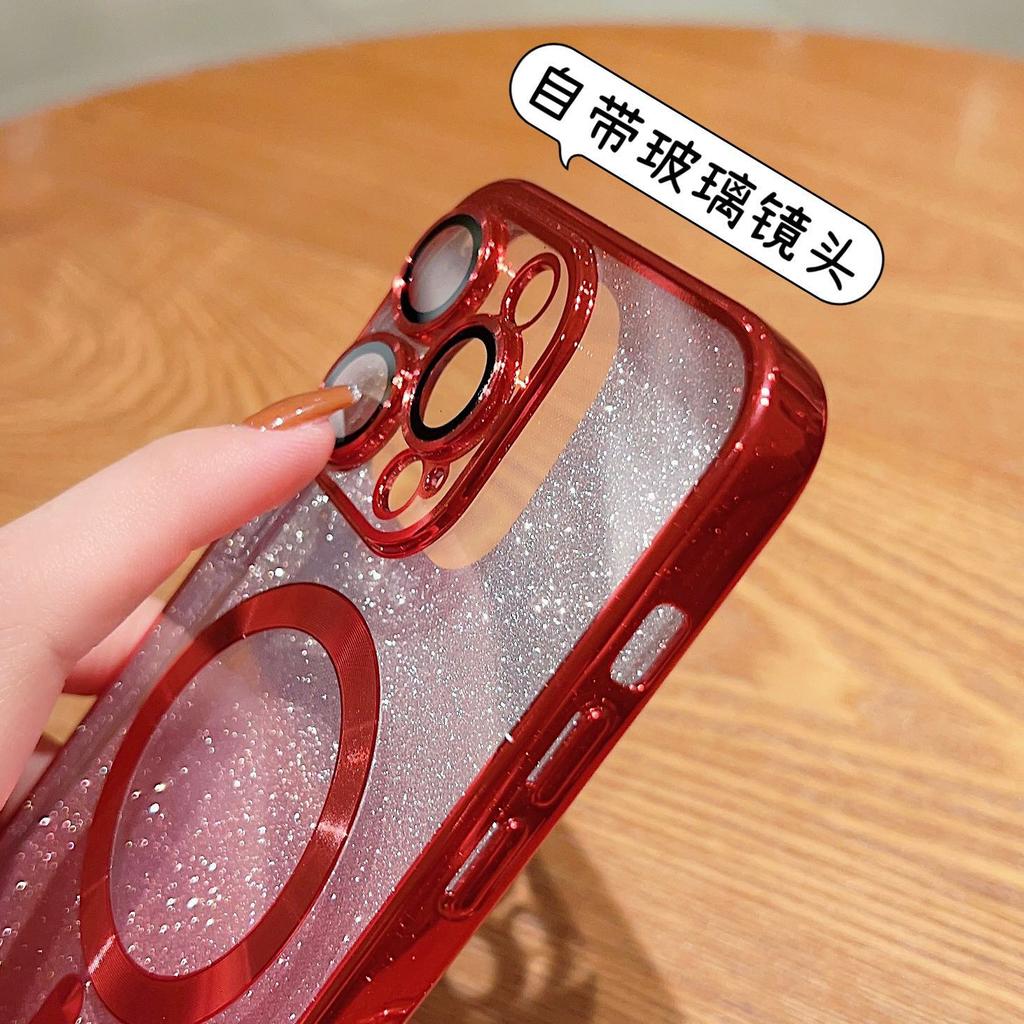Applicable To Iphone11promax Mobile Phone Case Apple 11p Electroplated CD Pattern Magnetic Mobile Phone Case 11 Gradual Change Glitter