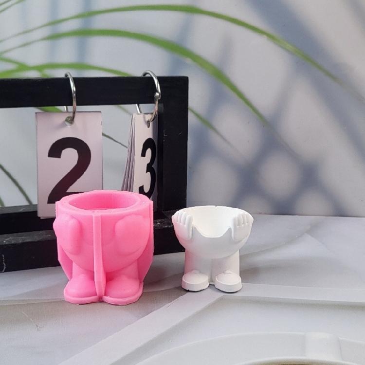 Kreative Eierablage Silikonformen Gipsformen Hände halten Form Eierbecherformen Backformen