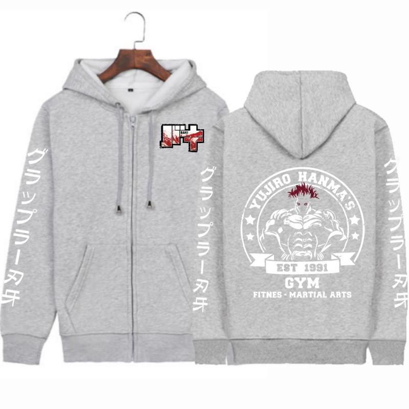 Baki the Grappler Printed Sweatshirt Hoodie Women/Men Harajuku Hanma Yujiro Fashion Men's Zip Coat Autumn Loog Sleeve Unisex Top