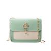 Small square bag women's bag, spring and summer new women's contrasting color crown pendant small square bag, shoulder messenger bag