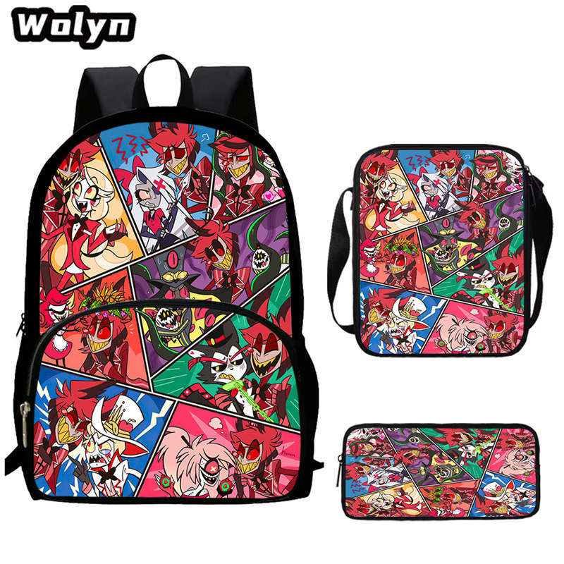 Hell Inn Hazbin Hotel Student School Bag High Value Leisure Oxford Ridge Relief Backpack