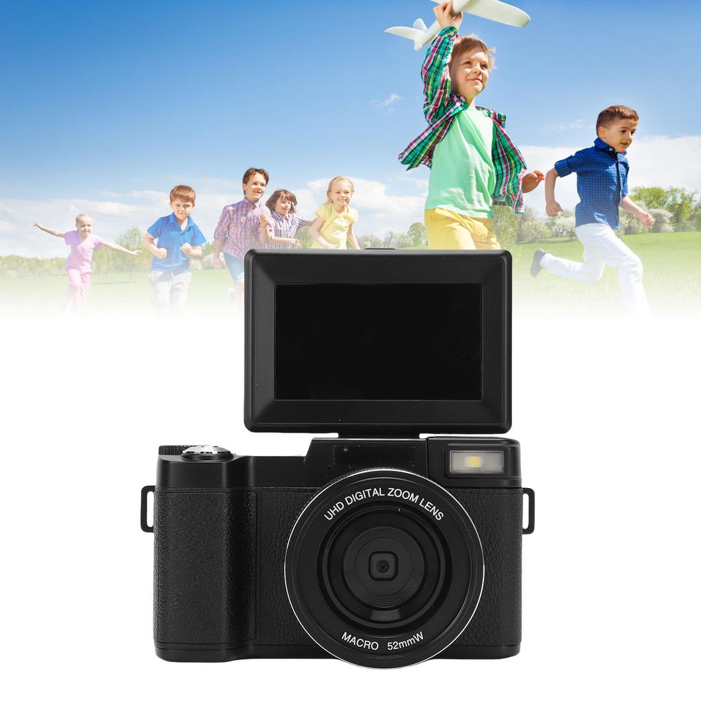 5K Digital Camera 64MP 18X Zooming 3 Inch Screen WiFi Beauty Camera with LED Fill Light for Selfies Travel