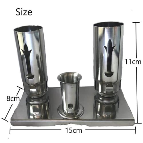 This Durable, Durable, Stainless Steel Incense and Candle Holder Set Is Perfect for Graveside or Graveside Use. It's a Must-have for Any Graveyard, an