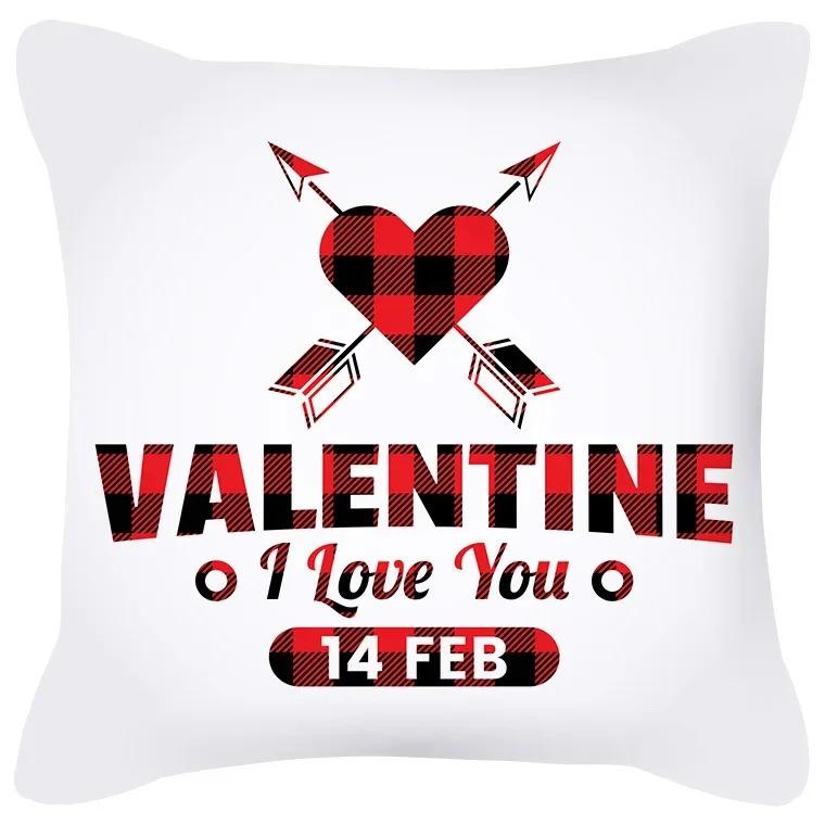 Home Decor Valentine Love Designs for Cozy Decor Pattern Cushion Cover Suitable for Sofa Bedroom Car Pillow Cover