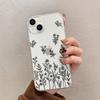 Simple lines flower apple 15promax mobile phone case new iphone14 premium 13 transparent all-inclusive soft case