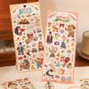 3Packs PET Cartoon Die-Cut Stickers Journal Decorative Stickers Diary Collage Cards Photo Frames Cup Card Holder