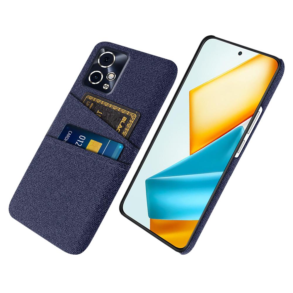 For Honor 90 GT 5G Case Cloth Texture PC Phone Cover with Dual Card Holder