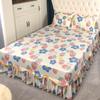 Wave Edged Lace Bed Skirt Soft and Comfortable Printed Bed Sheets Plant Pattern Anti Slip and Dustproof Bed Cover Bedding