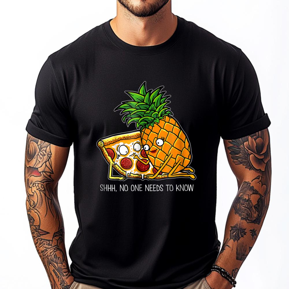 Pineapple Pizza Funny Pepperoni Pizzas T Shirts For Men Luxury Clothes Men Hip Hop S разноцветный