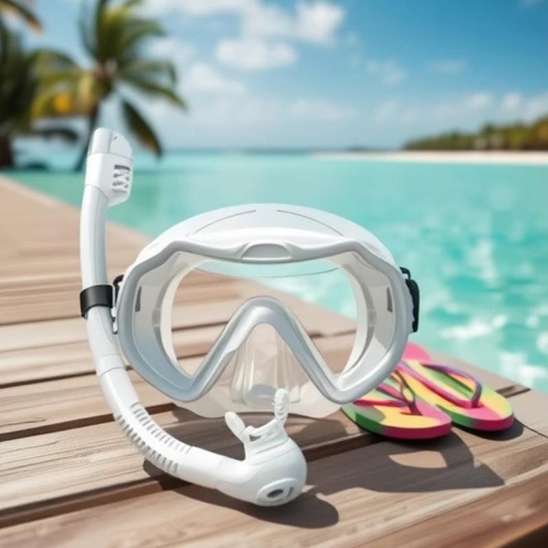 Professional Large Frame Soft Silicone Diving Mask Snorkel Set For Men Women Diving Snorkeling Gear
