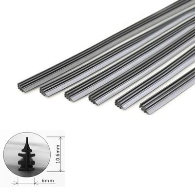 2 stuks/lot Universele Auto Voertuig Inzet Zachte Rubber Strip Navulling voor Frameloze Ruitenwissers 6mm 26" 24" 22'' Auto Accessoires