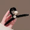 Elegant Large Rhinestone & Faux Pearl Hair Claw Clip for Women - Chic Minimalist Style, Solid Color Acrylic,Fashion Accessory, Hair Clips for Women