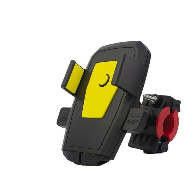 Hot Sale Outdoor Mountain Bike Portable Stand Universal Bicycle Motorcycle Mobile Phone Holder Manual clip жёлтый