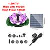 Lotus Solar Water Fountain Brushless Pump Floating Garden Fountain Solar Powered Fountain for Outdoor Bird Bath Pond Decoration