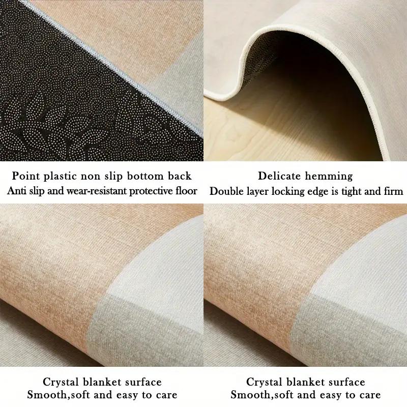 Colorful Crystal Velvet Leaf Patterned Area Rug for Living Room And Bedroom Home Office, Entryway, And Indoor Decor