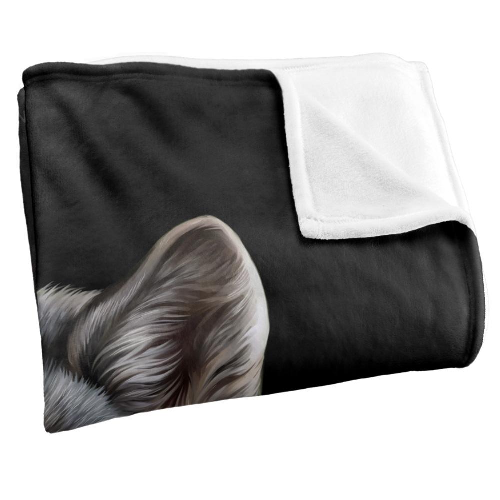 JQ Licensing En Silky Wolf Head Supersoft Blanket