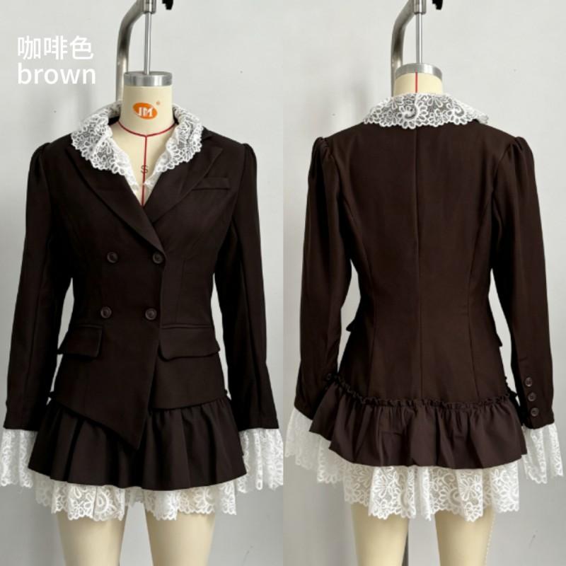 Temperament Commuter Long Sleeve Dress Color Block A-Line Mid-Length Women 2026