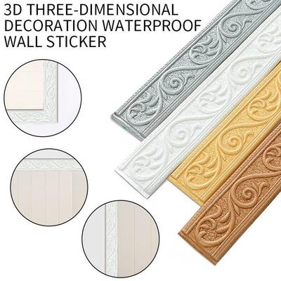 Adhesivo de Zócalo de Línea de Recorte de Pared 3D Adhesivo de Vinilo Autoadhesivo para Recorte de Pared Papel Pintado Impermeable para el Hogar Decoración DIY