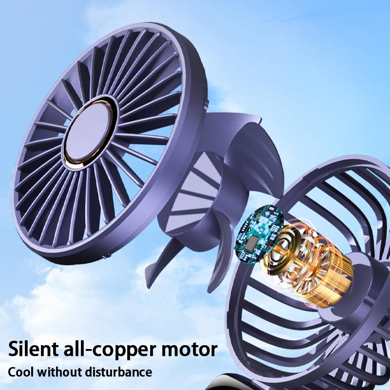 Usb Rechargeable Portable Handheld Fan – Cute Plastic Design, Dual Use (Handheld/Stand), Summer Cooling Fan For Kids & Adults