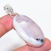 Natural Dendrite Opal Gemstone 925 Sterling Silver Jewelry Pendant 2.40" AP-14122