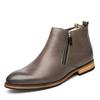 New Fashion Men 'S Shoes Leather Business Boots Man Vintage Casual Classic Formal Side Zipper Chelsea Boots Men Zapatos De Hombre