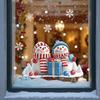 Yousheng Christmas Window Sticker Removable Waterproof PVC Xmas Snowman Static Glass Cling Holiday Party Decoration Decal
