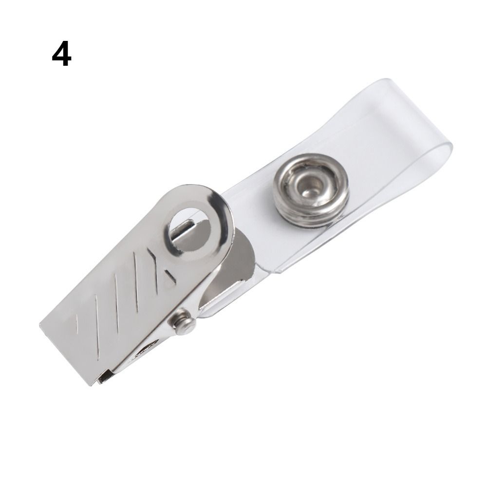 Quality Stainless Steel Anti-lost Stationary Reel Lanyard Clips Binder Key Name Tag Lanyard Clips