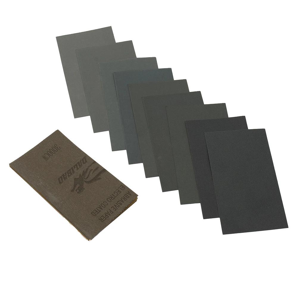 Wet And Dry Sandpaper 18PCS 400-3000grit 57*140mm For Polishing Metal Glass Wood Sanding Sheet Silicon Carbide