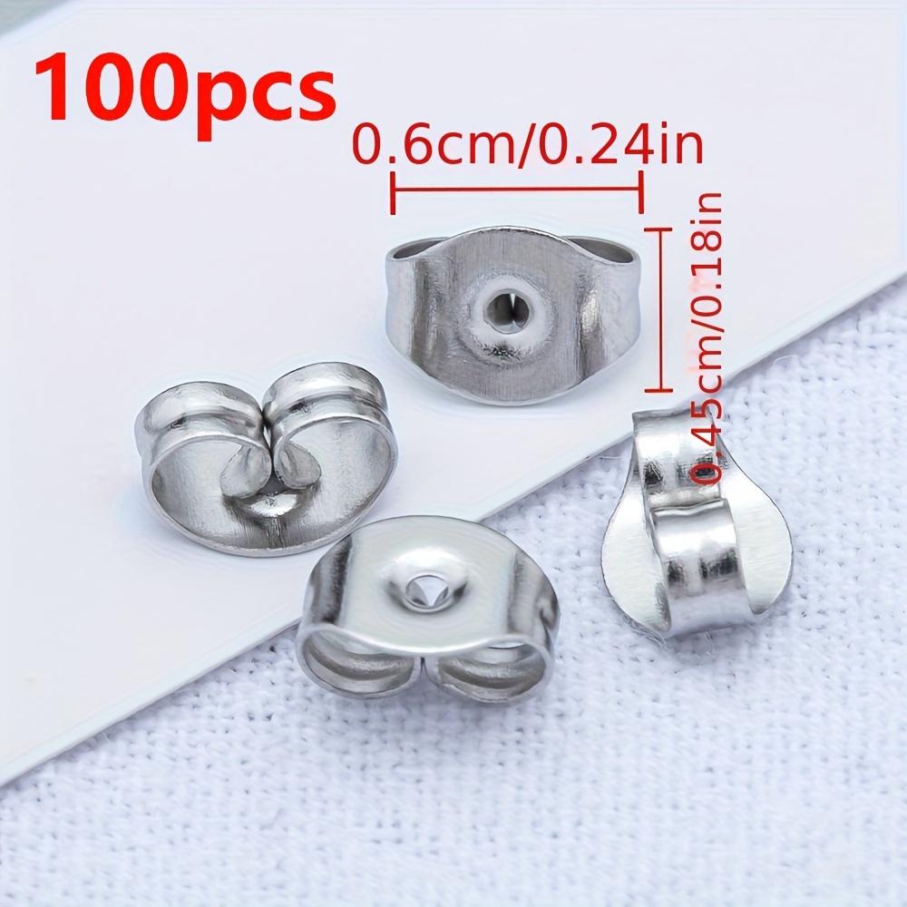 50pcs-1000pcs Soft Silicone Rubber Earring Back Stopper for Stud Earrings DIY Earring Findings Accessories Bullet Tube Ear Plugs