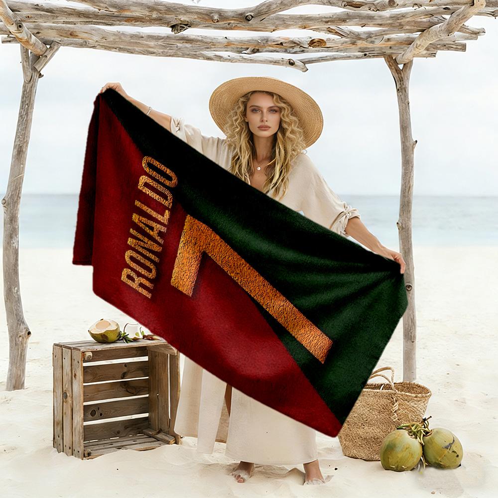 Ronaldo's Legendary Number 7 Beach Towel Soft Durable Quick-Dry Comfortable Lightweight