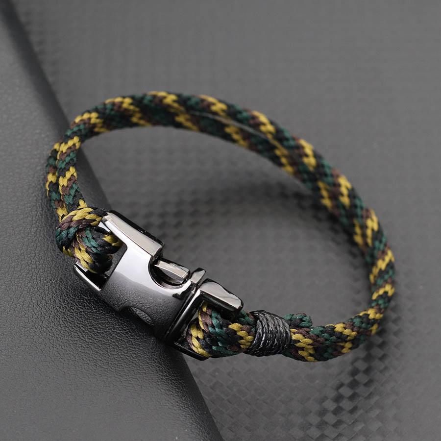 

Novel Ethnic Rope Bracelet Men Handmade Braided Nautical Wrap Braclet Fabric Wish Braslet Outdoor Cycling Jewelry Pulseria Homme 20.5cm(8.1inches)