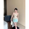 Women's French Floral Hollow-Out Bandeau Vest - Slimming Summer Chic Backless Top
