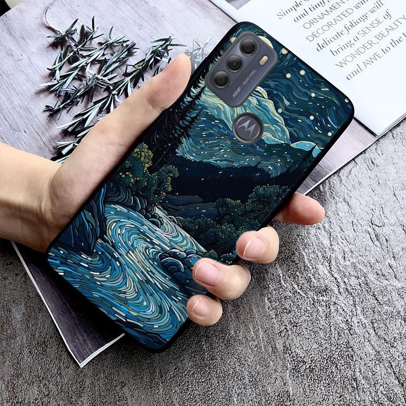 Van Gogh Starry Night Phone Case For Motorola Edge 50 40 Pro 50 40 30 Ultra Neo Fusion Moto G84 G54 G24 G53 G72 G60