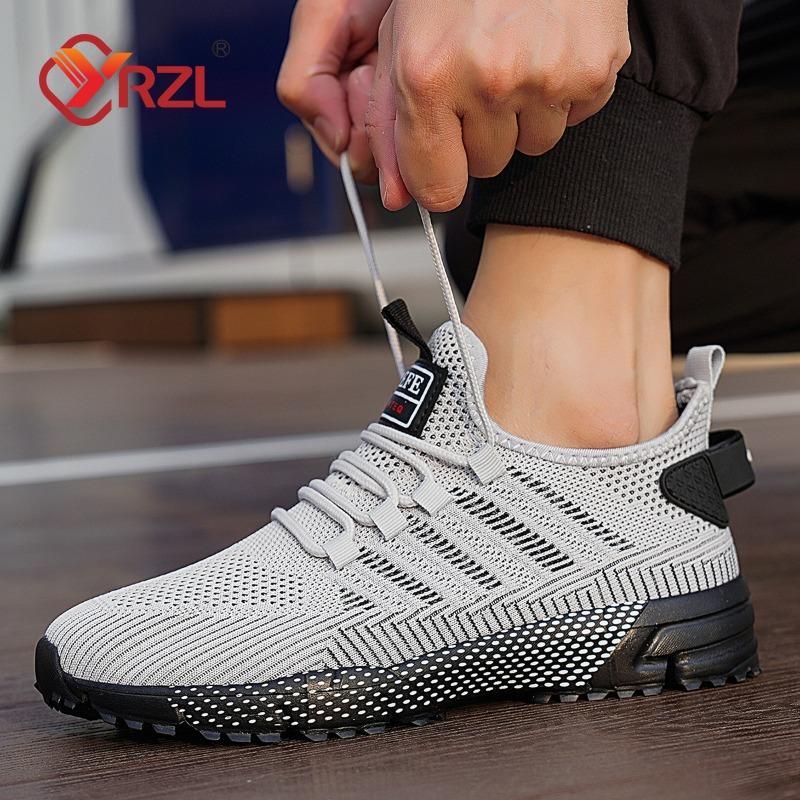 Yrzl Men Running Shoes Lightweight Breathable Mesh Sneakers For Men Athletic Training Sports Shoes Comfortable Walking Shoes Man