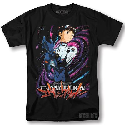 Maglietta Neon Genesis Evangelion Shinji Ikari Anime Manga Grafica Cosplay T-Shirt
