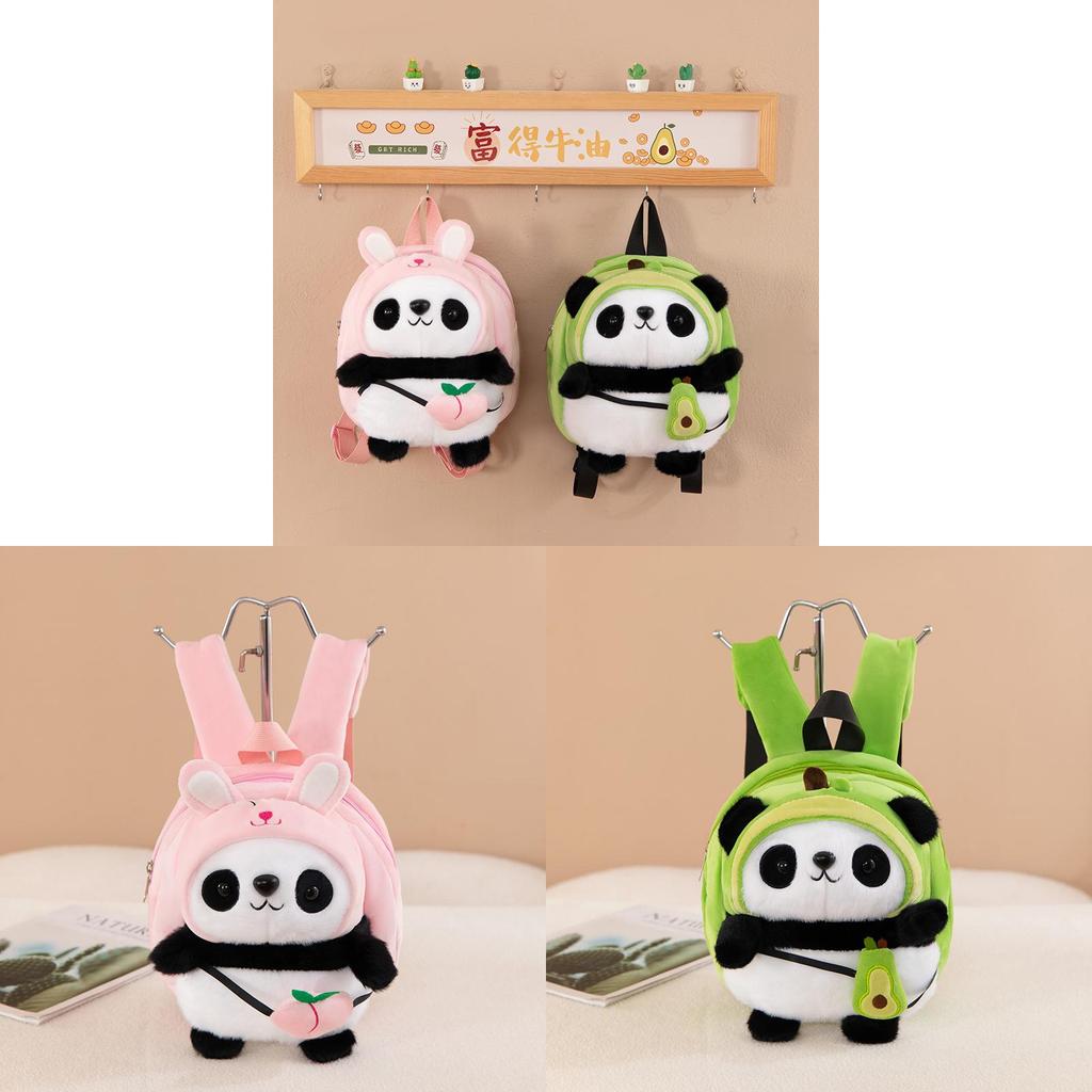 Panda Plush Backpack For Kids With Soft Cotton Filling And Animal Design