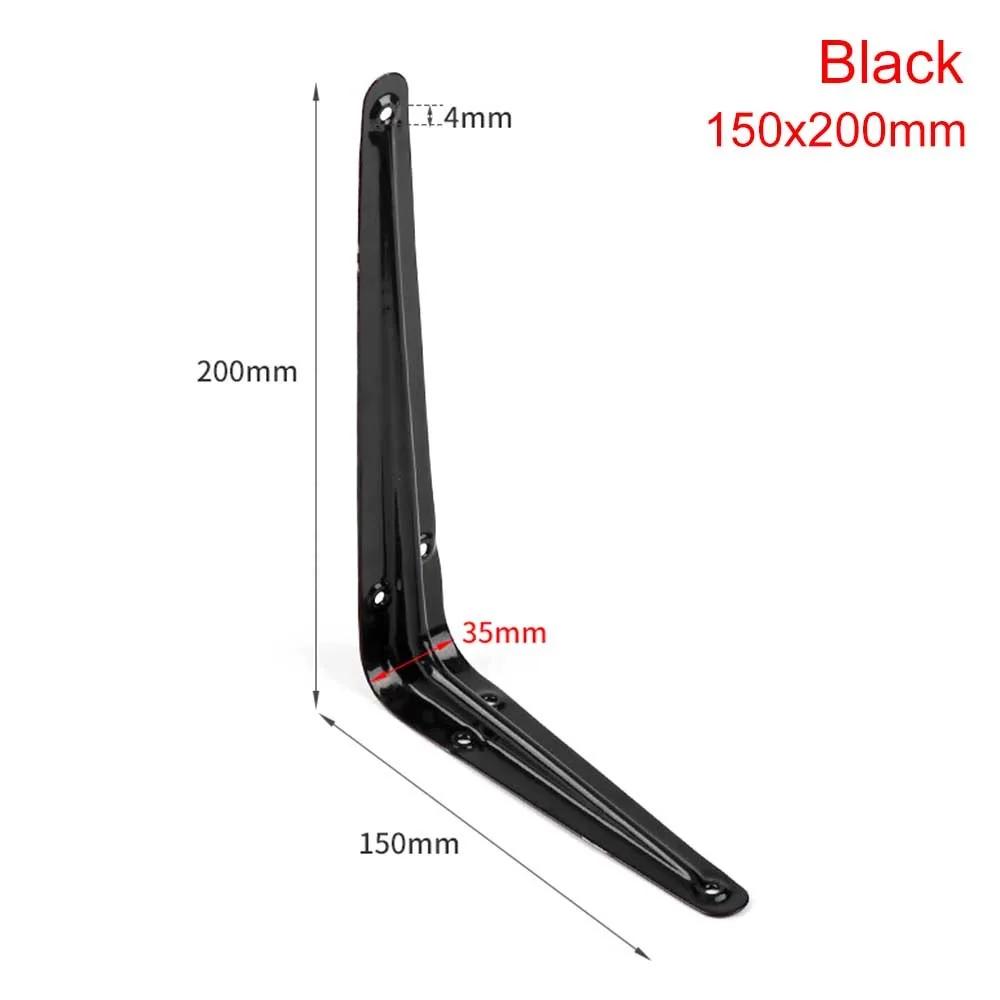 1Pcs New 4-14inch Triangular Bracket Support Wall Mount Hanging Black White Mounting Bracket Fixed Metal Shelf Corner Brace