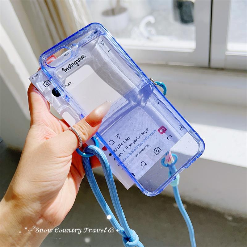 Per Xiaomi MIX Flip 2 1 mixflip2 Custodia per Telefono con Laccetto a Tracolla Regolabile Glitter Colore Caramella Pieghevole Cover Antiurto