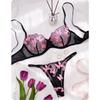 Gather, Breathable, Sub-breasts, Anti-sagging Underwear, Women's Bra, Pink Adjustment Type, No Steel Ring Bra Set, Fun