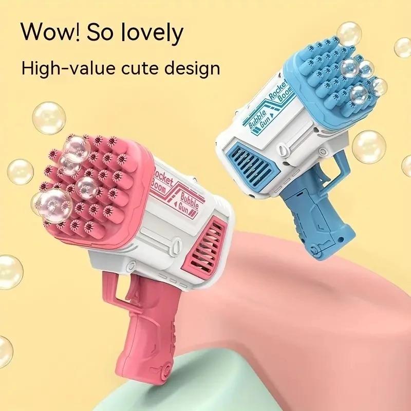 32-dírková bublifuková pistole elektrické foukání bublin venkovní přenosná venkovní svatební párty hračka bez baterie a bublinkové vody