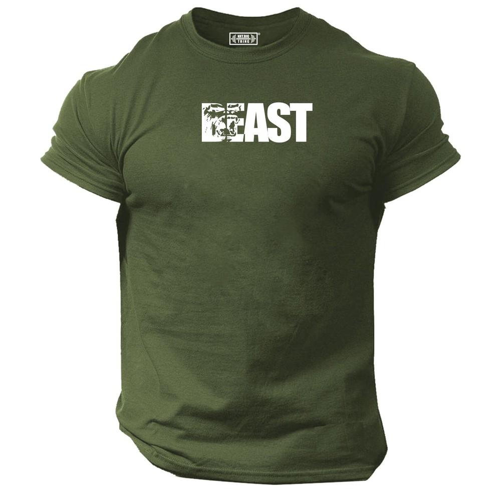 Beast T Shirt Gym Clothing Bodybuilding Training Workout Boxing Gorilla Mma Top S