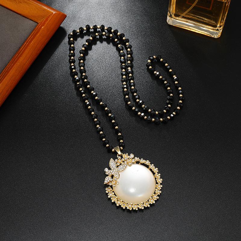 

Хрустальная подвеска длинное персонализированное ожерелье женственность простота высококлассная подвеска осенне-зимняя мода цепочка для свитера аксессуары