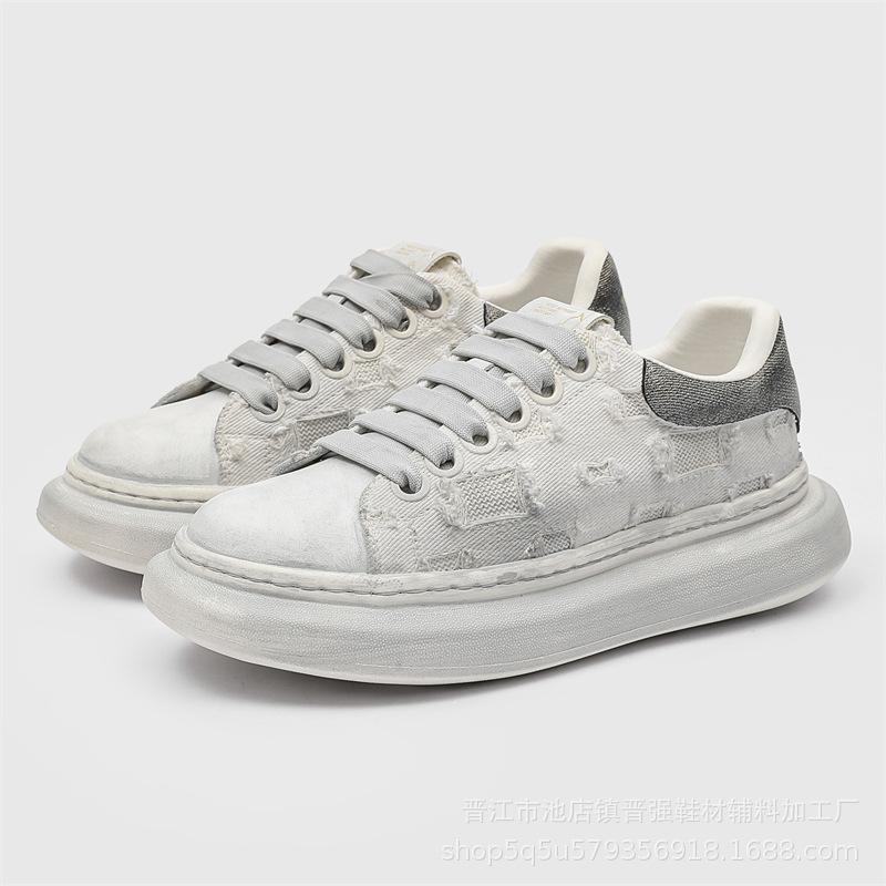 

Мужской и женский модный тренд дышащая сетка нескользящие износостойкие спортивные туфли Guochao амортизирующие профессиональные платформенные повседневные кроссовки для бега 44