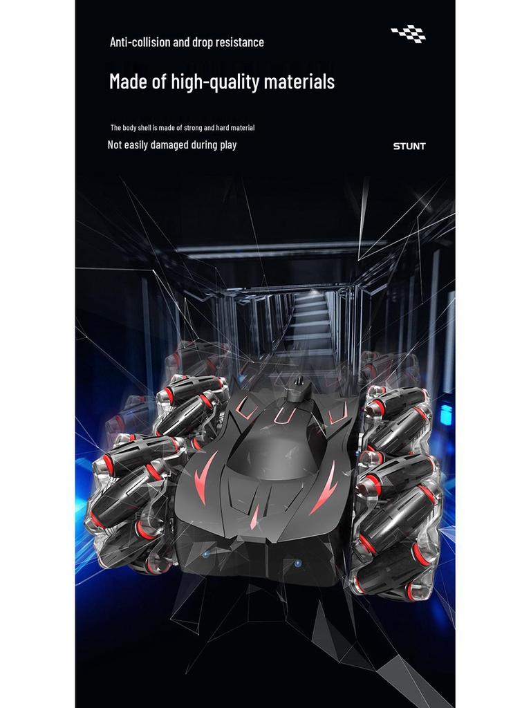 2.4G Remote Control Double-Sided Stunt Car: Flip, Drift, Four-Wheel Drive Tumbling Toy for Kids