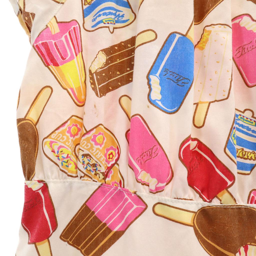 HYSTERIC GLAMOUR Overall Handle French Sleeve Mini Dress F Ice Cream Women Used