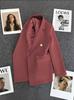Dark Blue Women's Versatile Small Suit Jacket – New Style for Spring and Autumn 2026