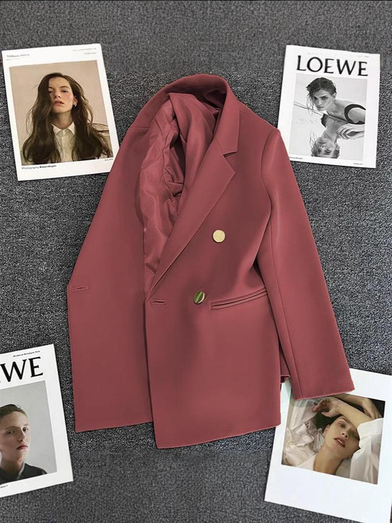 Dark Blue Women's Versatile Small Suit Jacket – New Style for Spring and Autumn 2026