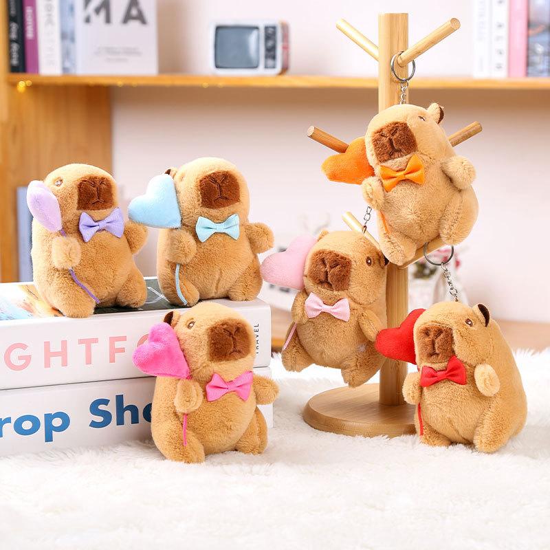 12Cm Love Balloon Capybara Plush Toy Plush Pendant Simulation Capibara Anime Fluffty Toy Stuffed Animals Soft Doll Plush Gifts